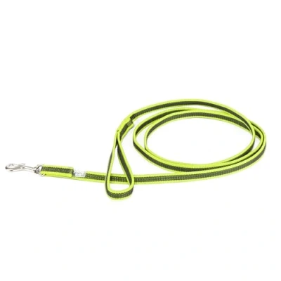 Abbildung von IDC Color &amp; Gray gumierte Leine, 14 mm x 2 m mit Schlaufe, Neon Grau