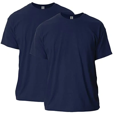 Abbildung von Gildan Unisex Erwachsene Ultra Cotton, Style G2000, Multipack T Shirt, Marineblau, 2 Stück, M (2er Pack)