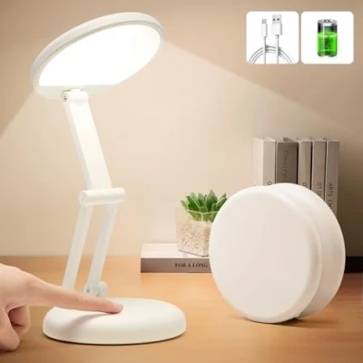 Abbildung von One Fire Schreibtischlampe Kinder,10 Helligkeit LED Tischlampe Kabellos,3600mAh Akku Tischleuchte Kabellos,LED Leselampe Kinder,Nachttischlampe Ohne Kabel,Desk Lamp