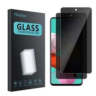 Abbildung von [2 Stück] Sichtschutz Schutzfolie für Samsung Galaxy A51, Anti Spy Schutzglas, Sichtschutzfolie, [Anti Spion] [9H Härte panzerglas] [Bläschenfrei] [Kratzfest]