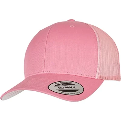 Abbildung von Flexfit Unisex 6606 Retro Trucker Baseballkappe, Pink, One Size