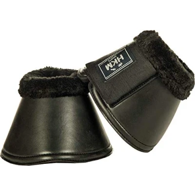 Abbildung von HKM 7542 Hufglocken Isa aus Lederimitat, Springglocken, Glittereffekt, schwarz S