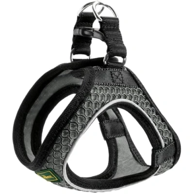 Abbildung von HUNTER Hundegeschirr HILO COMFORT, Farbe: anthrazit, Easy Step In Geschirr für kleine bis mittlere Hunde, mit Netzmaterial, reflektierende Elemente, angenehm leicht, modernes Design Größe: XS