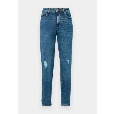 Abbildung von Pieces Pckesia MOM Destroy Jeans Relaxed Fit, Damen, Größe: XS, Medium blue denim
