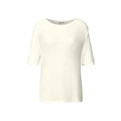 Abbildung von Street One Tshirt basic, Damen, Größe: 44, Off white
