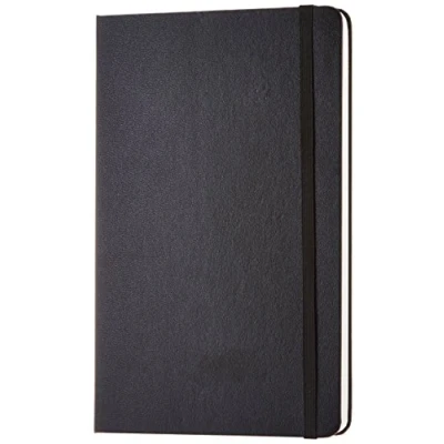 Abbildung von Amazon Basics Notizbuch, klassisches Design, Größe, Schwarz