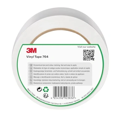Abbildung von 3M PVC Klebeband 764i, weiss, 50 mm x 33 m, Weiss