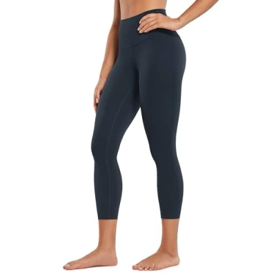 Abbildung von CRZ Yoga Butterluxe Damen High Waist 3/4 Leggings Capri Blickdicht Sport Fitness Sommer Sporthose 58cm Echte Marine 40