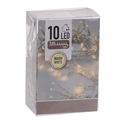 Abbildung von Spetebo LED Lichterkette warm weiß mit Timer 1 m Länge 10 Weihnachts Beleuchtung für Innen Indoor Weihnachten Advent Winter Tisch Fenster Deko Batterie betrieben