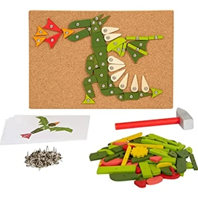 Abbildung von Small Foot Hämmerchenspiel Pflanzen &amp; Lebewesen aus Holz, mit Motiven der Natur für Kinder ab 3 Jahren, 12358 Tier Toys, Mehrfarbig, S