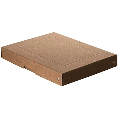 Abbildung von Original Falken PureBox Nature. Made in Germany. 40 mm hoch DIN A4. Aufbewahrungsbox mit Deckel aus stabilem Karton Vegan Geschenkbox Transportbox Schachtel Allzweckbox