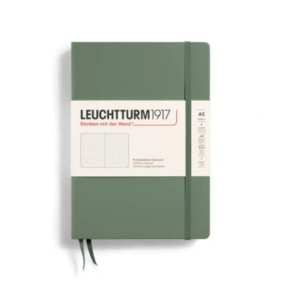 Abbildung von LEUCHTTURM1917 365489 Notizbuch Medium (A5), Hardcover, 251 nummerierte Seiten, Olive, dotted