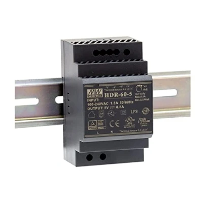 Abbildung von Mean Well HDR 60 5 AC DC Ultra Slim DIN Schienen Netzteil, CV