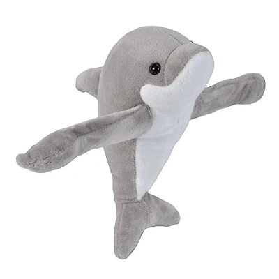 Abbildung von Wild Republic 19506 Huggers Schnapparmband Kuscheltier, Plüschtier, Delfin 20 cm