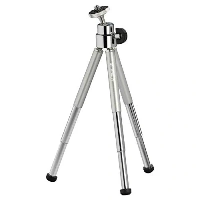 Abbildung von Cullmann ALPHA 15 Ministativ mit Kugelkopf silber, Gewicht 87g, Tragkraft 500g