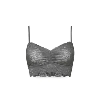 Abbildung von Snocks Spitzen BH Damen Bustier Spitze, Ohne Bügel, Verstellbare Träger, Elastischer Bund Angenehm Weiche Material, Sinnliches Design Gr. L Farbe Volcanic