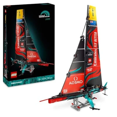 Abbildung von LEGO Technic Emirates Team New Zealand AC75 Rennjacht, Bauset mit Segelboot für Erwachsene, Geschenk Männer und Frauen, kreative entspannende Aktivität 42174