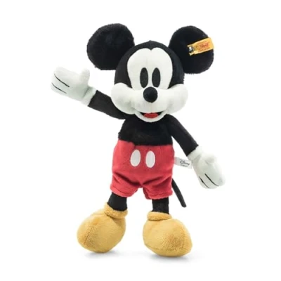 Abbildung von Steiff Kuscheltier Disney Originals Micky Mouse, Süßes Stofftier, Kinder, Jungen &amp; Mädchen, Soft Cuddly Friends, Plüschtier 31 cm, Mehrfarbig, 024498