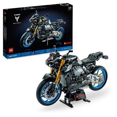 Abbildung von LEGO 42159 Technic Yamaha MT 10 SP Motorrad Modellbausatz für Erwachsene, authentisches Fahrzeug Modell mit 4 Zylinder Motor, funktionsfähiger Lenkung und AR App, Geschenk Männer Frauen