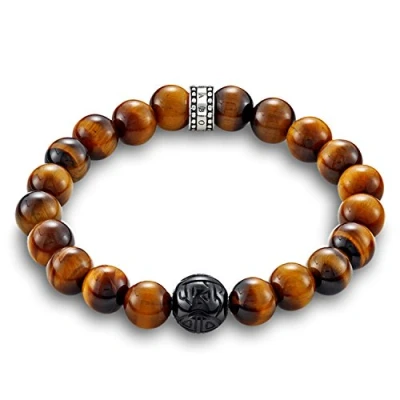 Abbildung von Thomas SABO Rebel AT Heart Armband, Größe: 19, Braun