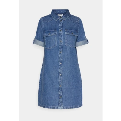 Abbildung von Noisy May Nmnew Signe Dress Jeanskleid, Damen, Größe: Small, Medium blue denim