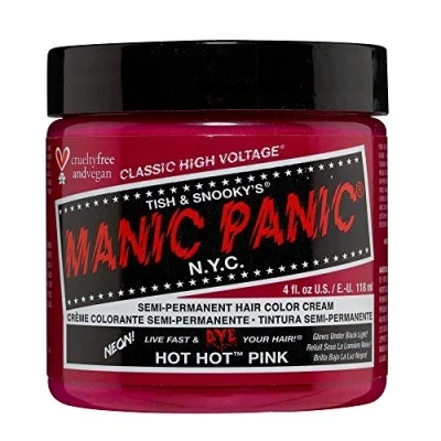 Abbildung von Manic Panic Hot Pink Classic Creme, Vegan, Cruelty Free, Semi Permanent Hair Dye 118ml