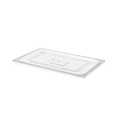 Abbildung von HENDI GN Deckel 1/3 Polycarbonat 325 x 176 cm mit Griff 40 bis +110 C PC Kunststoff transparent, Behälter
