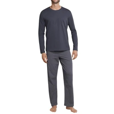 Abbildung von Schiesser Herren Schlafanzug lang Nightwear Set, Anthrazit_159633, LM/102