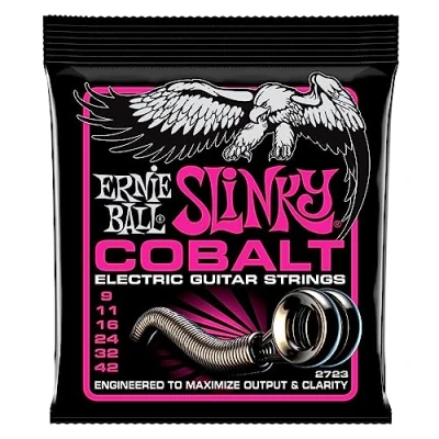 Abbildung von Ernie Ball Super Slinky Cobalt E Gitarrensaiten, Stärke 942