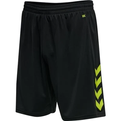 Abbildung von hummel hmlCORE XK Poly Shorts, Black/Lime Popsicle, L