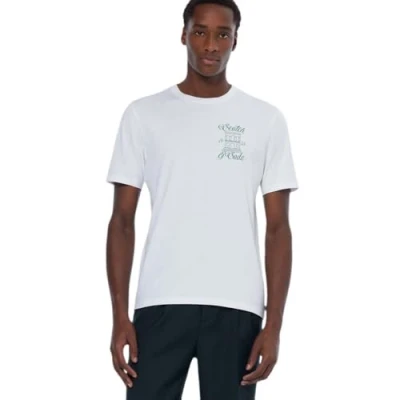 Abbildung von Scotch &amp; Soda LEFT Chest Artwork Tshirt print, Herren, Größe: Medium, White