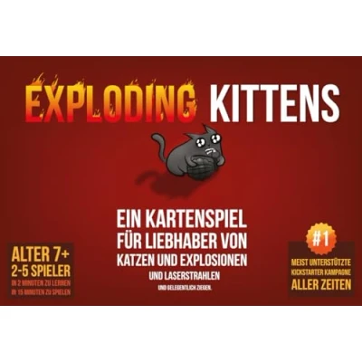Abbildung von Exploding Kittens, Grundspiel, Partyspiel, Kartenspiel, 2 5 Spieler, Ab 7+ Jahren, 15+ Minuten, Deutsch