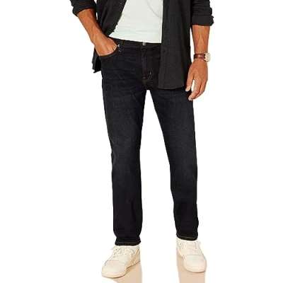 Abbildung von Amazon Essentials Herren Stretchjeans, Gerade Geschnitten, Dunkles Indigo Batik, 32W / 32L