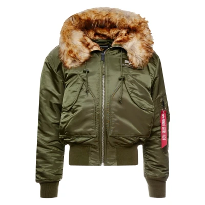 Abbildung von Alpha Industries 45P Hooded Custom Winterjacke, Größe: Medium, Dark green
