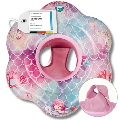 Abbildung von EDWEKIN® Baby Schwimmring, Schwimmhilfe Meerjungfrau, Schwimmsitz Kleinkinder, Float, ab 6 Monate bis 3 Jahre
