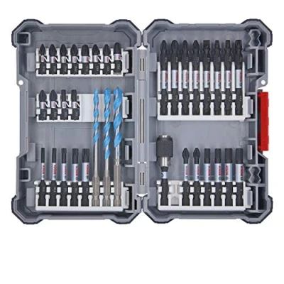 Abbildung von Bosch 35x PRO Impact Mixed Set, Amazon Exclusiv, 35 tlg. (für Beton, Weiche Fliesen, 108 x 168 mm, Professional Zubehör Bohrmaschine/Schrauber, Schlagbohrer/Schrauber)