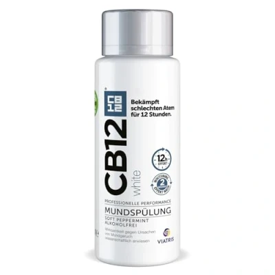 Abbildung von CB12 White Angenehmer Atem für 12 Stunden und weißere Zähne 500 ml, Minze, Mundgeruch Behandlung