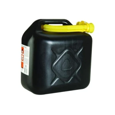 Abbildung von Cartrend Benzinkanister Kunststoff Kanister mit Ausgießer und UN Zulassung, für alle Kraftstoffarten, 10 Liter, Schwarz