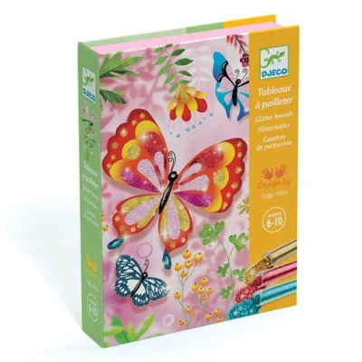 Abbildung von Djeco Kreativ Set Glitzerbilder Butterflies Glitter / Glitzerbilderset Schmetterlinge