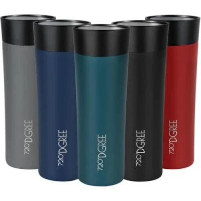 Abbildung von 720DGREE Thermobecher 460ml “PleasureToGo 2.0 3 Größen, 6h Heiß, 12h Kalt, Auslaufsicher, BPA Frei, Hygienisch, 360 Trinköffnung Schlanker Travel Mug, Thermo Becher To Go Grün