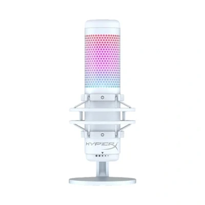 Abbildung von HyperX QuadCast S, RGB USB Kondensatormikrofon für PC, PS5, Mac, Stoßgeschützte Halterung, 4 Richtcharakteristiken, Pop Filter, Gain Regler, Gaming, Streaming, Podcasts, Discord, Twitch, Weiß