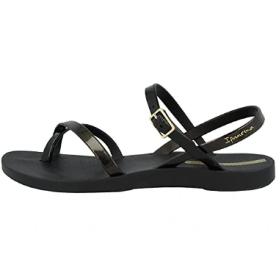Abbildung von Ipanema Damen Fashion Sand VIII FEM Sandale, black/gold black, 41/42 EU