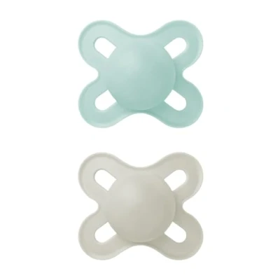 Abbildung von MAM Schnuller Start S300 Colours of Nature Basic, matte Textur, mit SkinsoftTM Silikon Sauger für Babys von 0 2 Monaten, neutral, Stück, selbststerilisierender Box