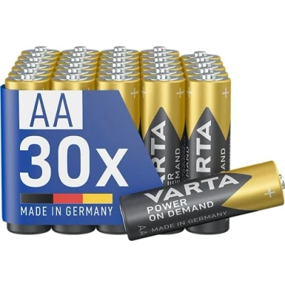 Abbildung von VARTA Batterien AA, 30 Stück, Power on Demand, Alkaline, 1,5V, Vorratspack, smart, flexibel, leistungsstark, ideal für Computerzubehör, Smart Home Geräte, Made in Germany [Exklusiv bei Amazon]