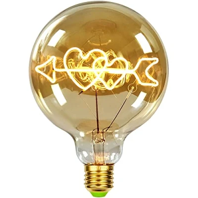 Abbildung von TIANFAN Vintage Glühbirnen, LED Glühbirne, 4 W, dimmbar, Liebes /Heim Buchstabe, dekorative 220/240 V, E27, Tischlampe (Cupid&#039;s Arrow)