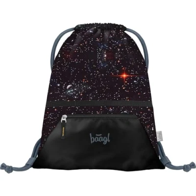 Abbildung von Baagl Turnbeutel für Jungen, wasserdichte Schuhbeutel Kinder, Schule und Kindergarten Sportbeutel Junge, Sportrucksack, Gymsack (Pixel Space)