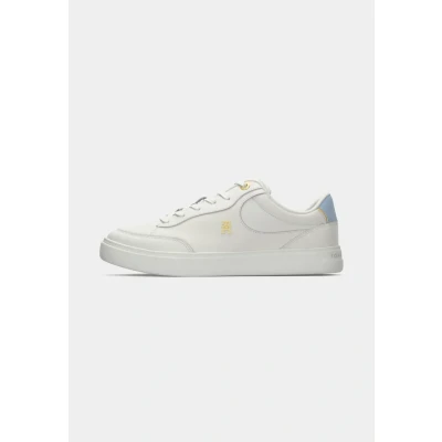 Abbildung von Tommy Hilfiger Damen Court Sneaker Essential Chic aus Leder, Weiß (White), 37