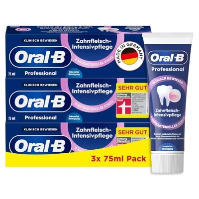 Abbildung von Oral B Professional Zahnfleisch Intensivpflege &amp; Antibakterieller Schutz Intensive Reinigung Zahncreme/Zahnpasta, 3x75 ml