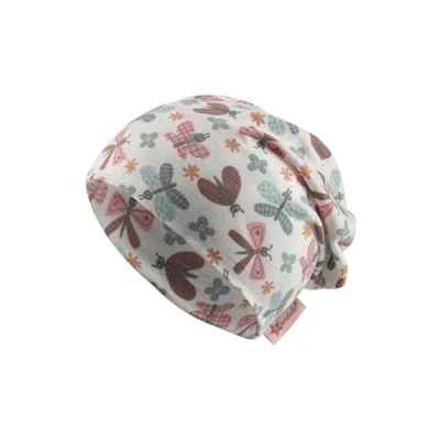 Abbildung von Sterntaler Beanie Schmetterling Baby Mütze aus Flammgarn Jersey mit allover Schmetterlingen Mädchen und Kinder Übergangsmütze, ecru, Größe 45