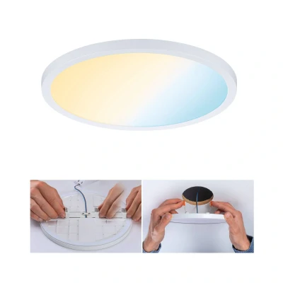 Abbildung von Paulmann 93044 LED Panel Einbauleuchte Areo VariFit IP44 Zigbee Tunable White 230mm rund incl. 1x16 Watt dimmbar Weiß Deckenlampe Kunststoff 3000 K